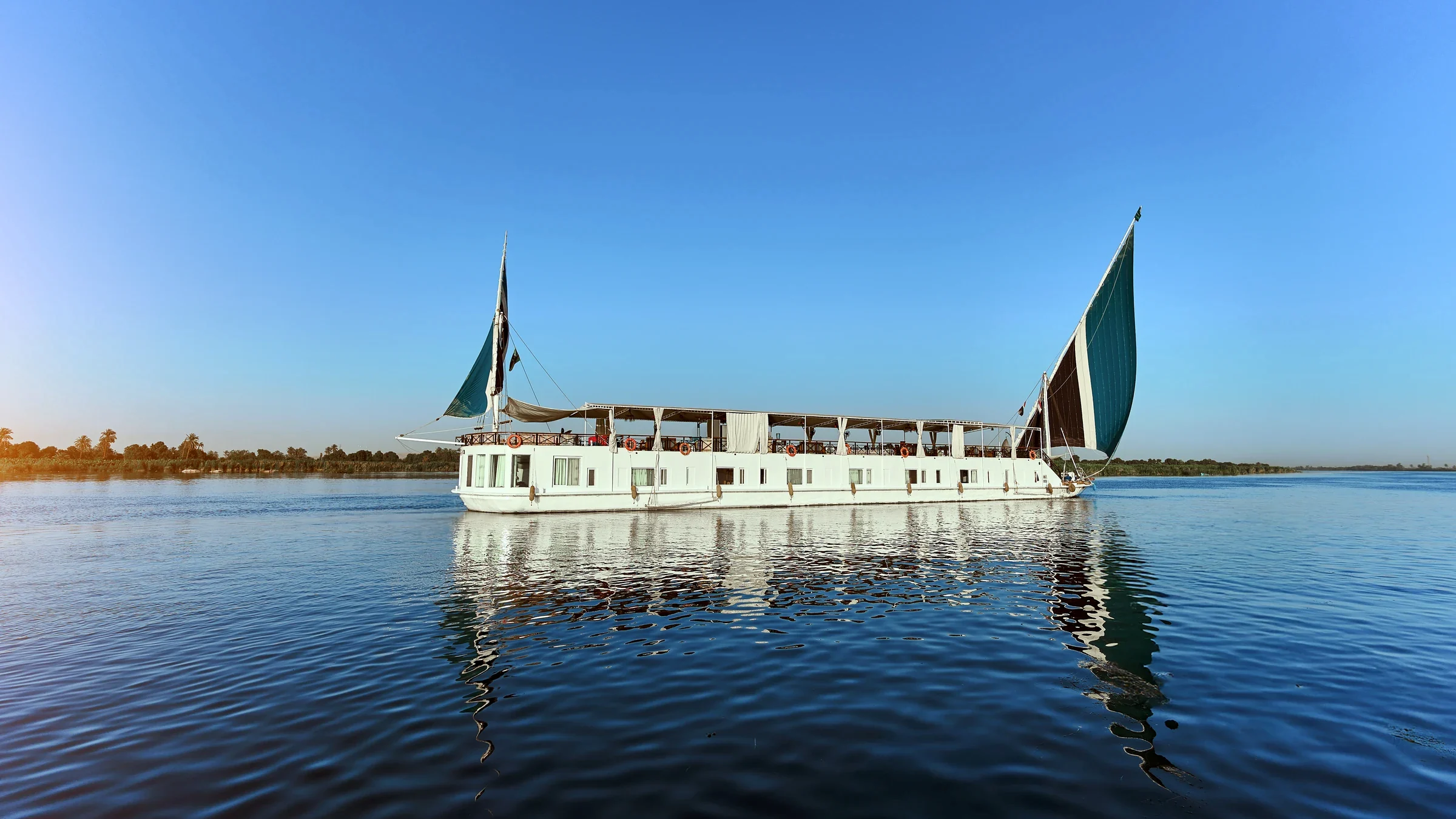 Dahabeya sailing on the Nile