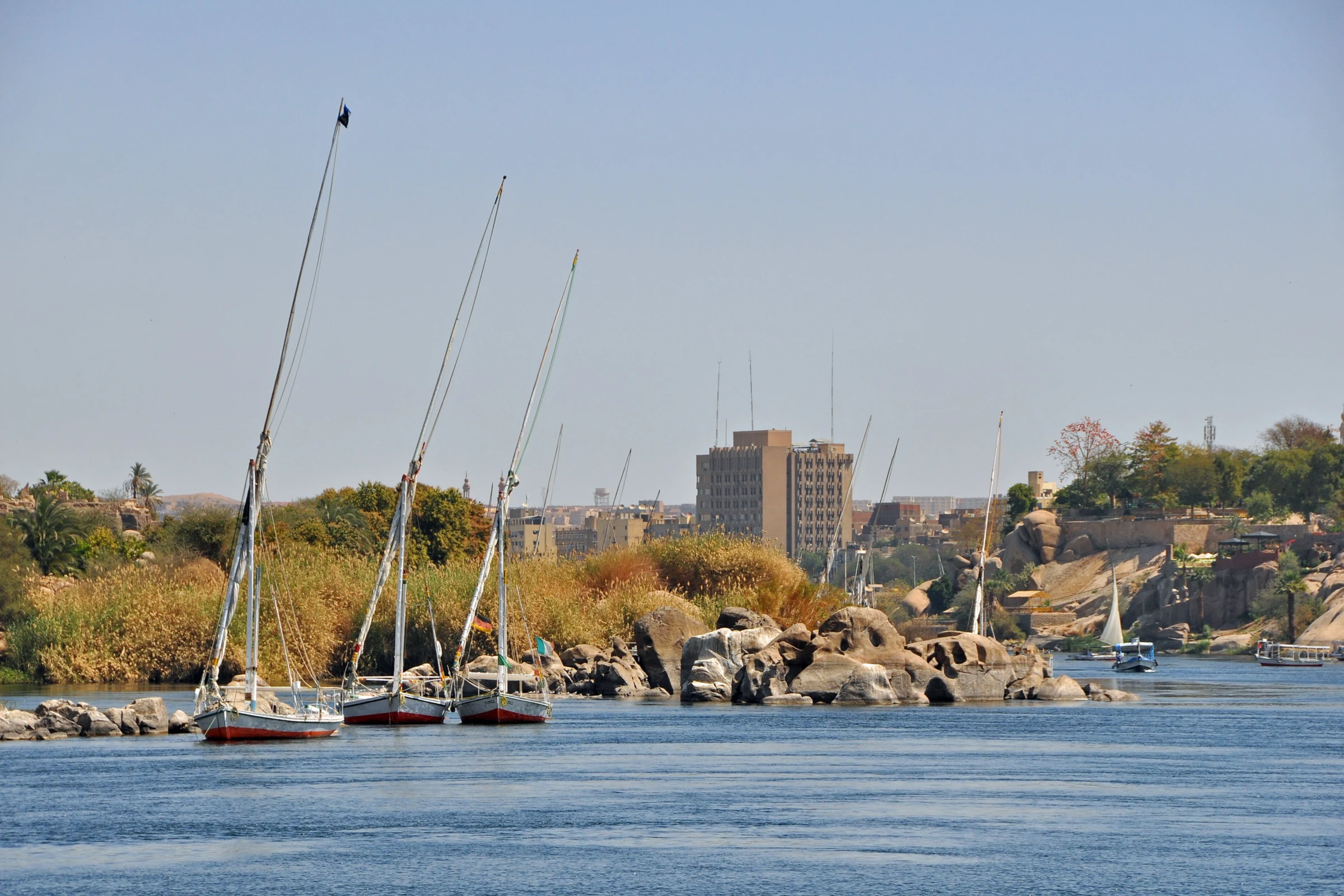 A felucca sailing on the Nile at Aswan