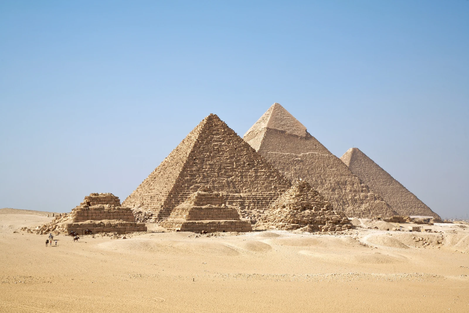 The Giza pyramid landscape beside modern Cairo