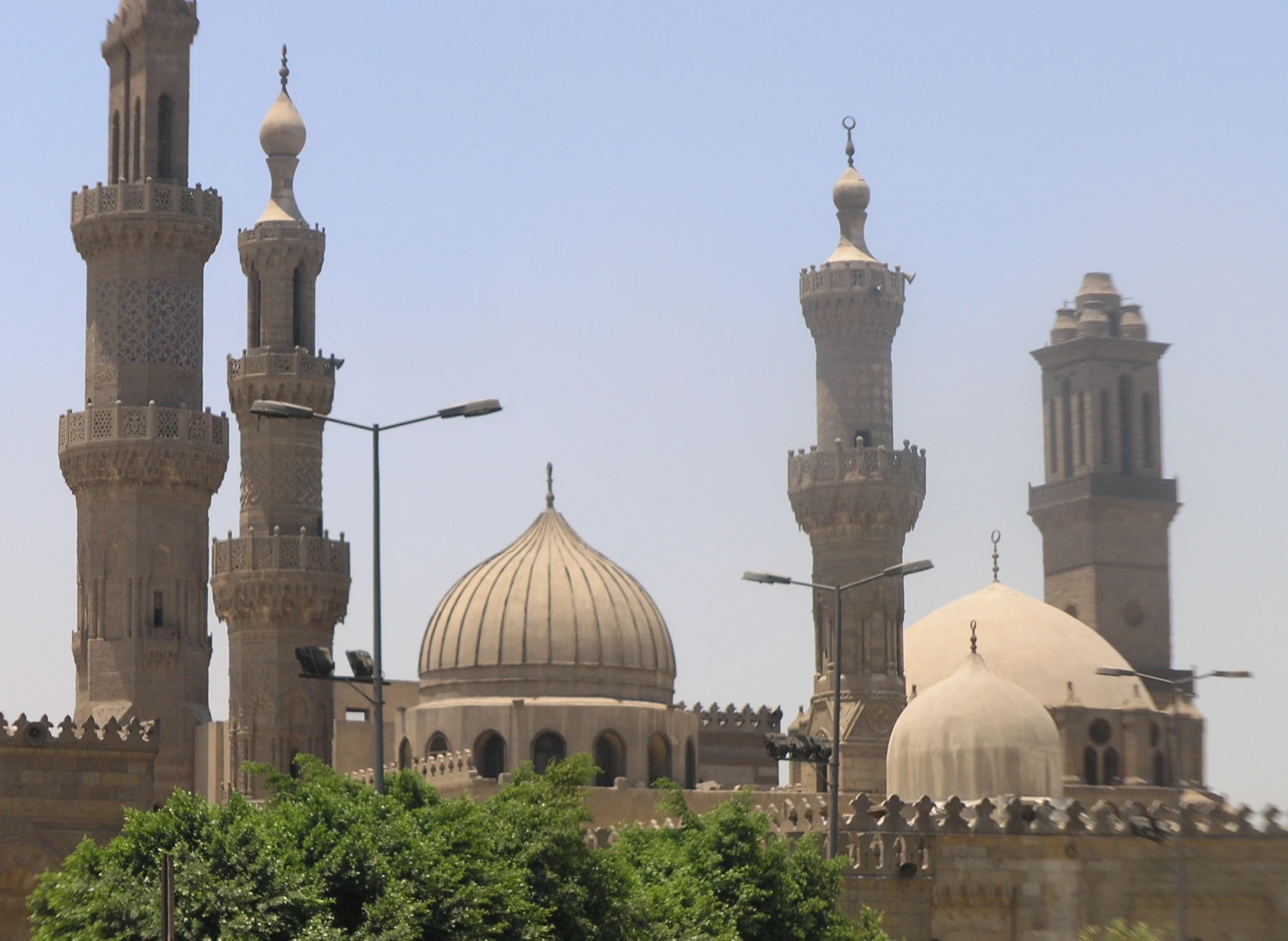 Historic mosque architecture in Cairo