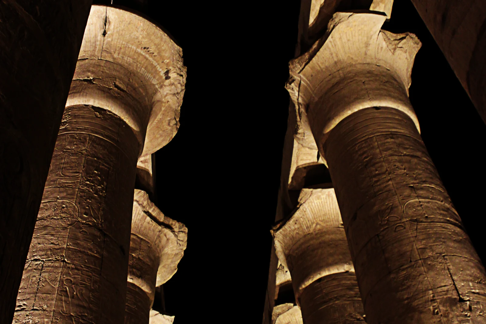 Ancient temple architecture at Luxor Temple
