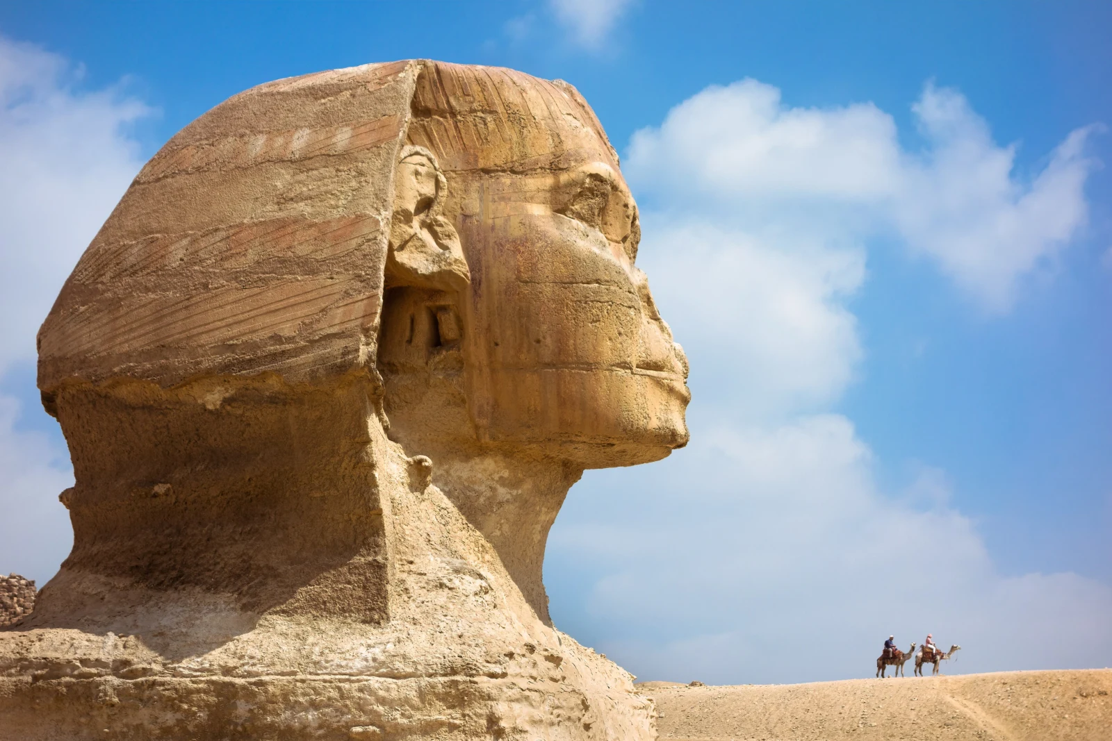 The Great Sphinx and pyramids at Giza